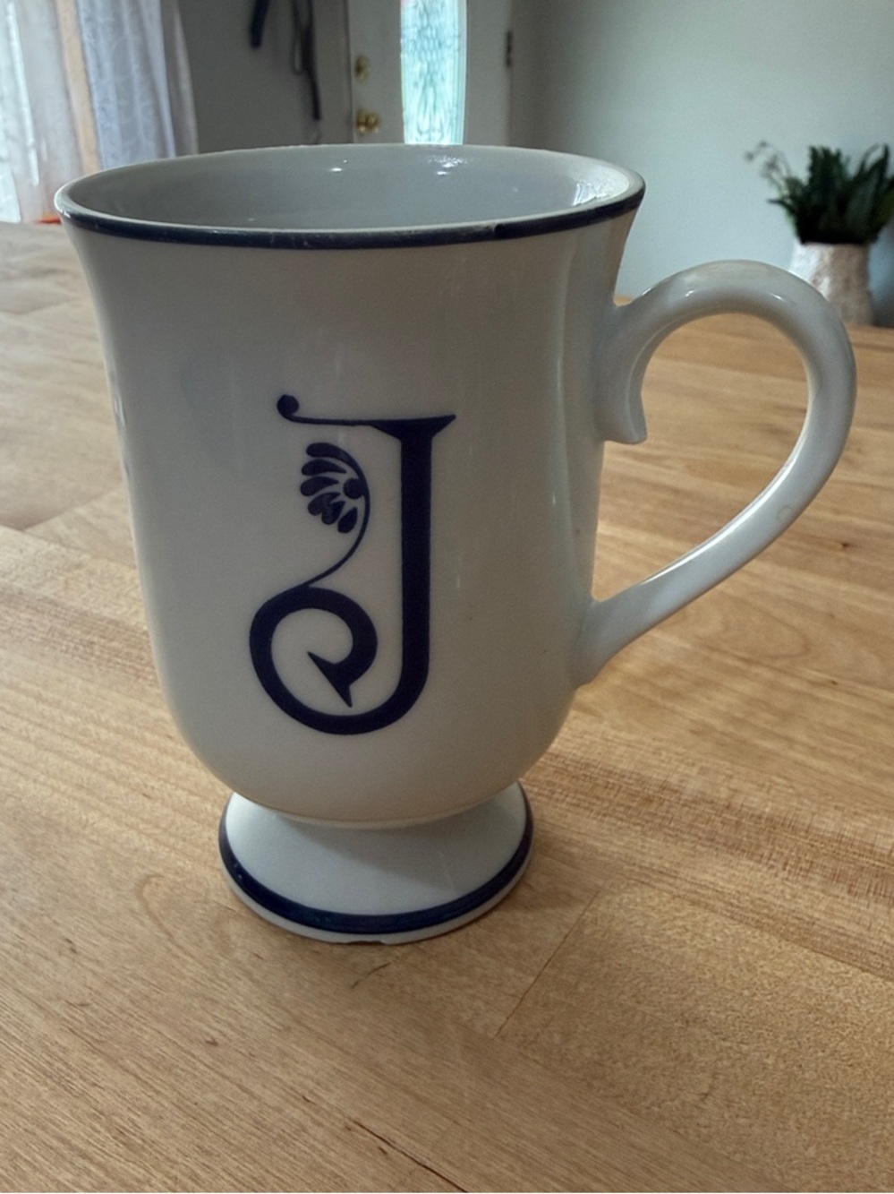 Vintage made in japan “J” decor mug